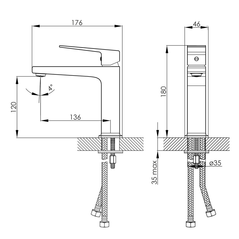 Смеситель для умывальника IMPRESE VIOLIK черный\матовый f03510810AA Киев - изображение 2