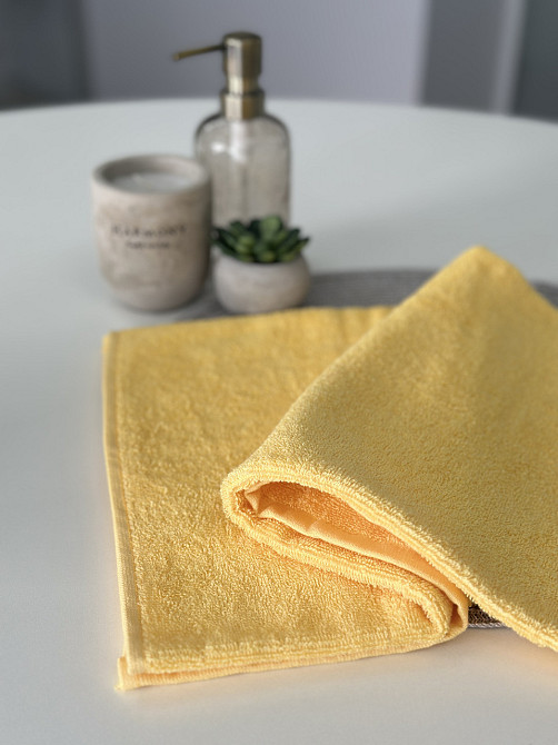 Полотенце махровое Ideal Textile 50х90 см однотонное 400 г/м2 (56860342) Жовтий 1 шт Черновцы - изображение 1