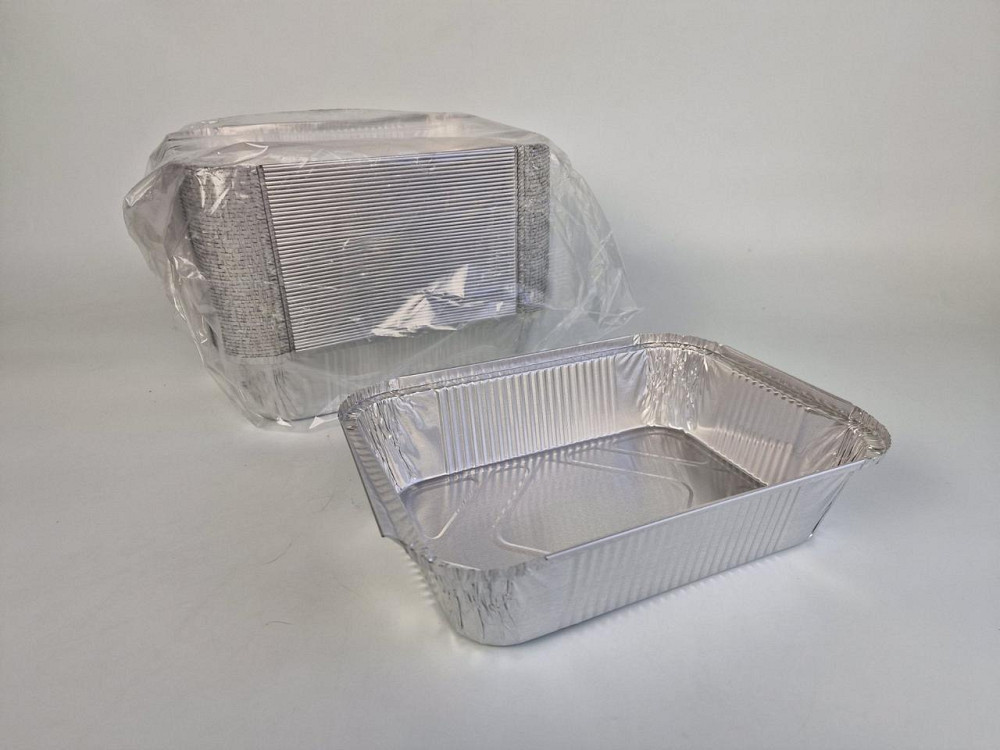 Прямоугольный контейнер из пищевой алюминиевой фольги 2000мл SP88L 50шт (NEW) (1 пачка) Харьков - изображение 1
