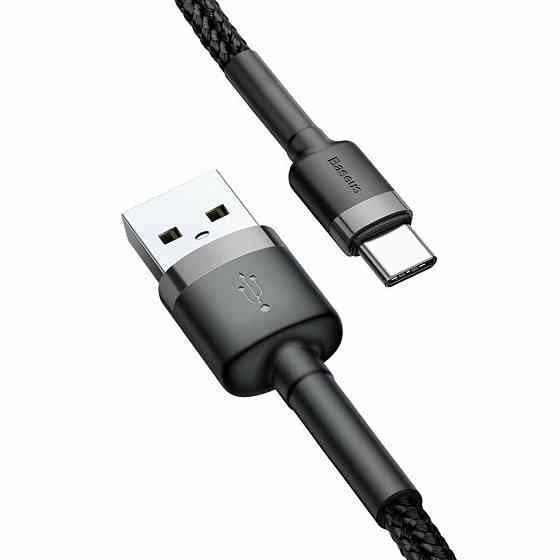 Кабель USB - Type-C Baseus Cafule Cable 3A 0.5m колір сіро-чорний CATKLF-AG1 Одеса