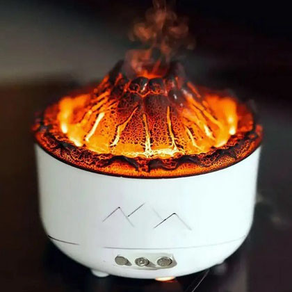 Зволожувач повітря Вулкан з ефектом полум'я та підсвічуванням зволожувач-нічник Аромадіфузор RT-942 з підсвічуванням Київ - фото 2