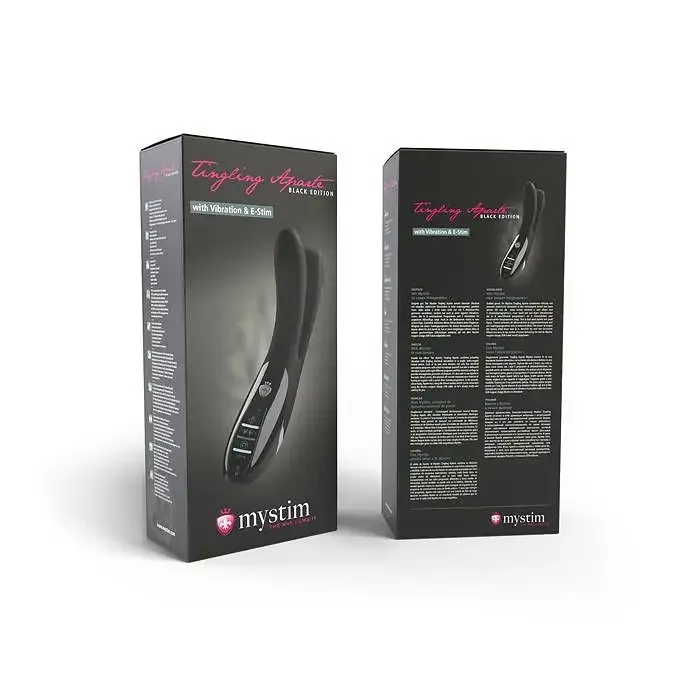 Вібратор подвійний з електростимуляцією Mystim Tingling Aparte eStim Black, міостімулятор Львів - фото 8