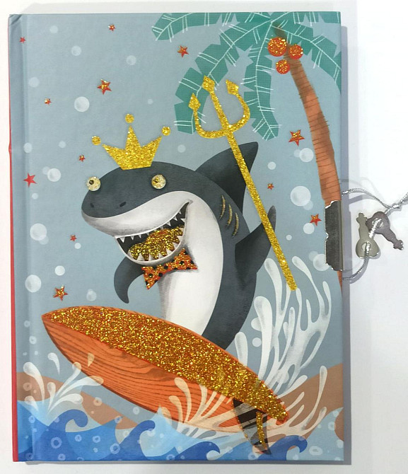 Блокнот дитячий на замочку 178x133mm, 70g, 56 л, Акула, шт Київ - фото 1