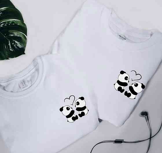 Парні футболки для хлопця та дівчини з ПАНДАМИ Чернівці