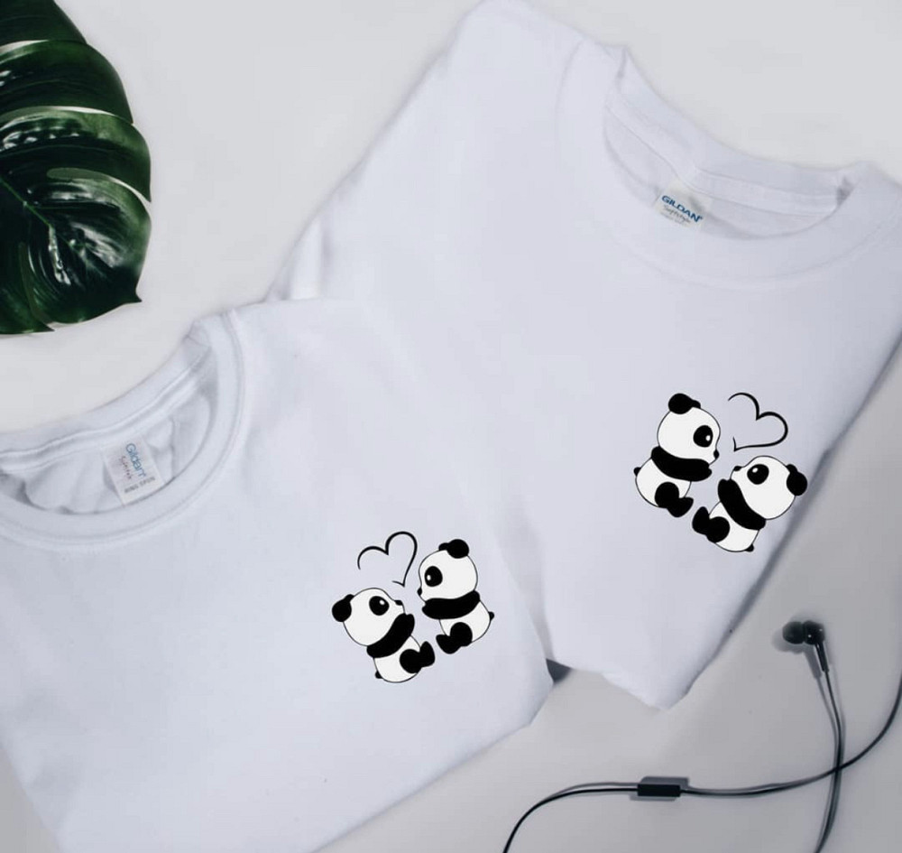 Парные футболки для парня и девушки с ПАНДАМИ Черновцы - изображение 1