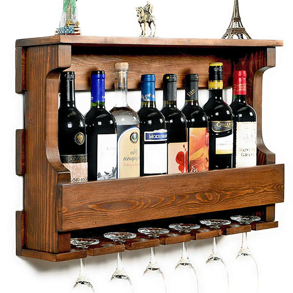 Настенная винная полка 