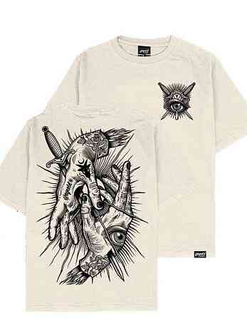 Футболка мужская с принтом  46 Бежевая 2664090372 Днепр