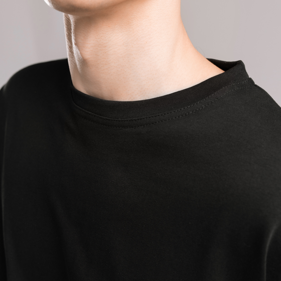 Базова чорна оверсайз футболка чоловіча весна літо однотон. Футболка оверсайз Pobedov Nude Київ