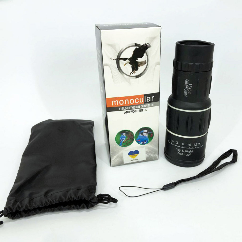 Монокуляр Bushnell 16x52 PowerView монокль, Бушнел, подзорная труба с чехлом OG-77 Львов - изображение 1