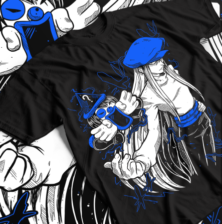 Футболка з аніме принтом Мисливець × Мисливець оверсайз (S/M/L) Чорний AnimeJ0759 Дніпро