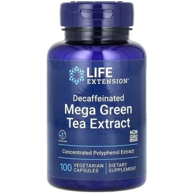 Вітамінно-мінеральний комплекс Life Extension Екстракт зеленого чаю без кофеїну, Mega Green Tea Extract, 100 вег (LEX-95410) Вінниця - фото 1