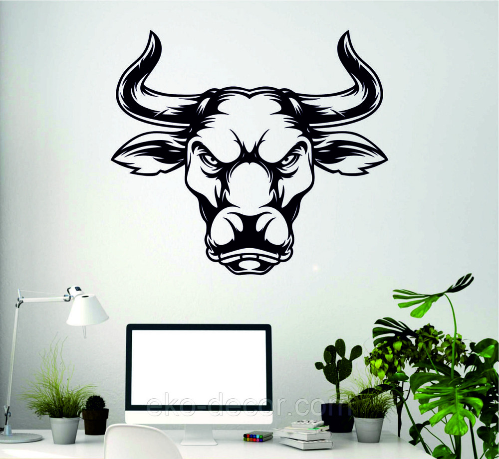 Декоративне настінне Панно «Бик», Декор на стіну 110*98 см, Чорний Київ - фото 4