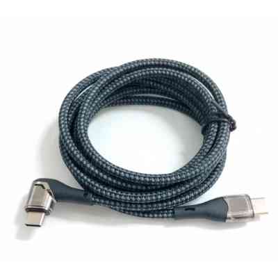 Дата кабель USB-C to USB-C 1.5m 5A 100W Quick Charge magnetic black BeCover (714555) Винница