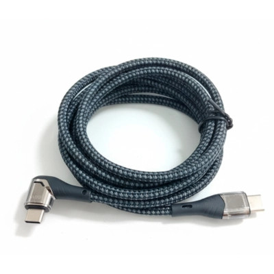 Дата кабель USB-C to USB-C 1.5m 5A 100W Quick Charge magnetic black BeCover (714555) Винница - изображение 1