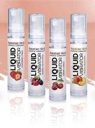 Стимулирующий лубрикант от Amoreane Med: Liquid vibrator - Cherry ( жидкий вибратор ), 10 ml Sex Aura Киев