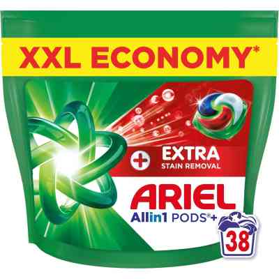 Капсули для прання Ariel Pods+ All-in-1 Extra Stain Removal Екстрасила виведення плям 38 шт. (8700216764254) Вінниця