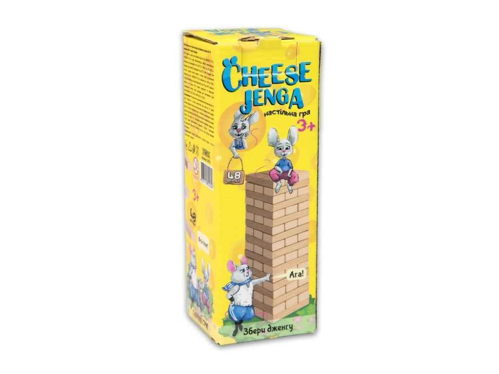 Настільна гра Cheese Jenga 48 брусків (укр) 30718 ТМ STRATEG Київ - фото 1