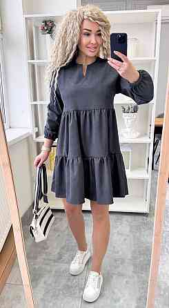 Женское базовое повседневное платье микро вельвет Графит, 46/48 Одесса