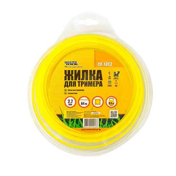 Жилка для тримера MASTERTOOL КВАДРАТ 2,70 мм 64 м блістер 19-1413 Коломия