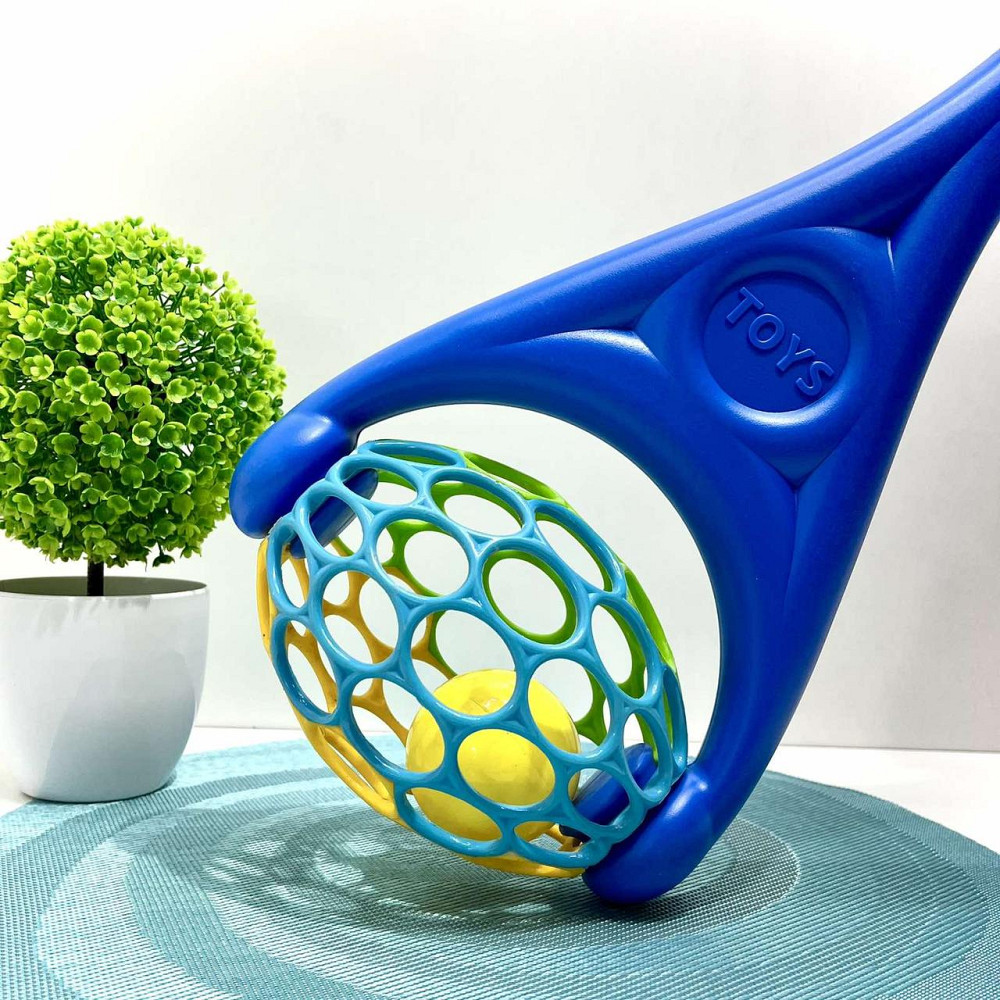 Каталка на палиці іграшка-каталка з кулею брязкальцем Синя (3502) Чернігів - фото 2