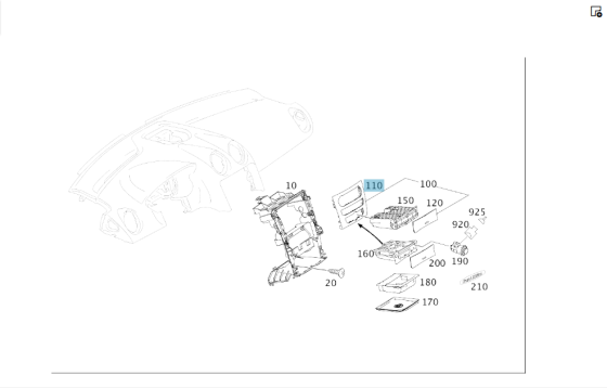 Mercedes-Benz  A1646801239 Дерев'яна накладка центральної консолі ML W164 GL X164 Одеса