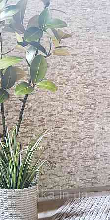 Шпалери вінілові на флізеліні AdaWall Omega1.06х10 під штукатурку коркова кора дерева коричневі 23210-5 Київ