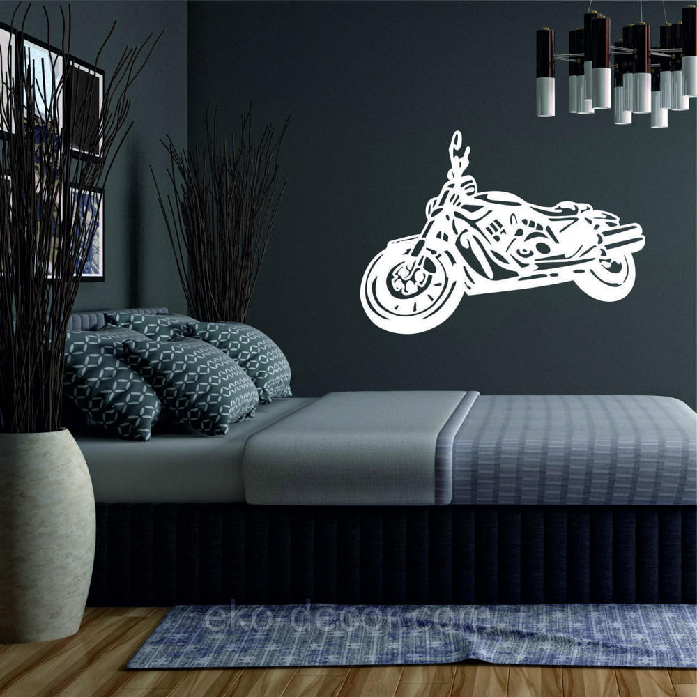 Декоративное настенное Панно «Мотоцыкл» Декор на стену 110*78 см, Белый Киев - изображение 3