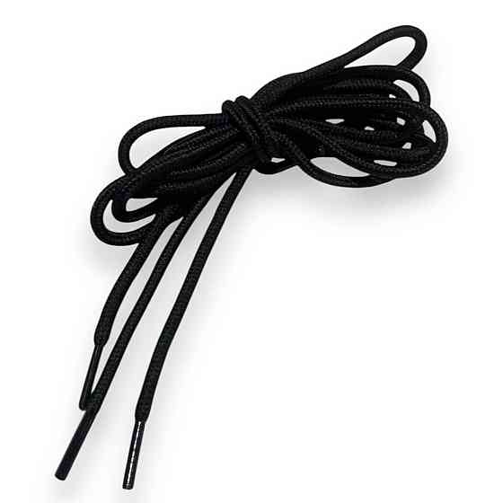 Шнурок взуттєвий міцний чорний круглої форми120 см 2шт Харків