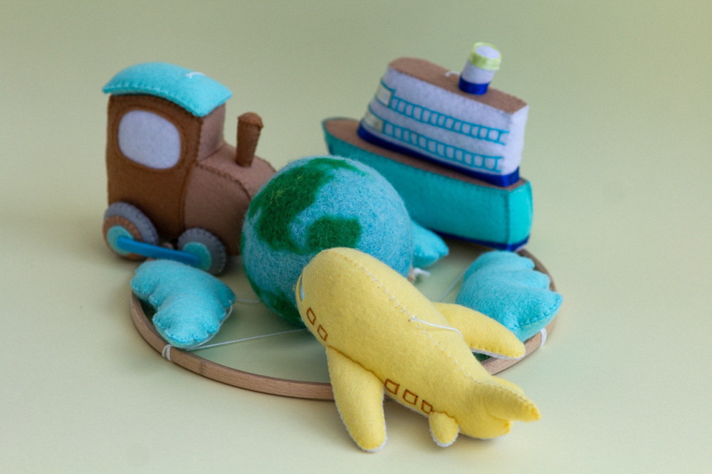 Дитячий музичний мобіль на ліжечко для немовлят WooolyWool «Подорож» з 35 мелодіями Київ - фото 6