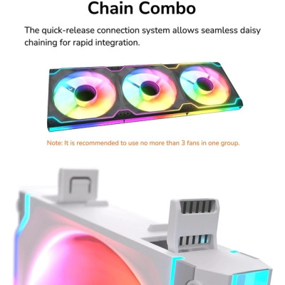 Кулер для корпуса Cougar SC140 ARGB RB (White) Винница - изображение 10