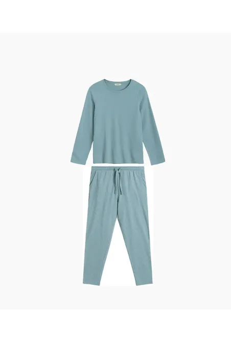 Женская пижама (длинные штаны, длинный рукав) Хлопок Atlantic NLP-483 M Киев - изображение 2