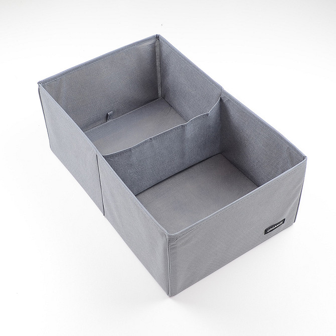 Кофр для вертикального хранения на два отдела HY-2V-Grey (Cерый) Сумы - изображение 3