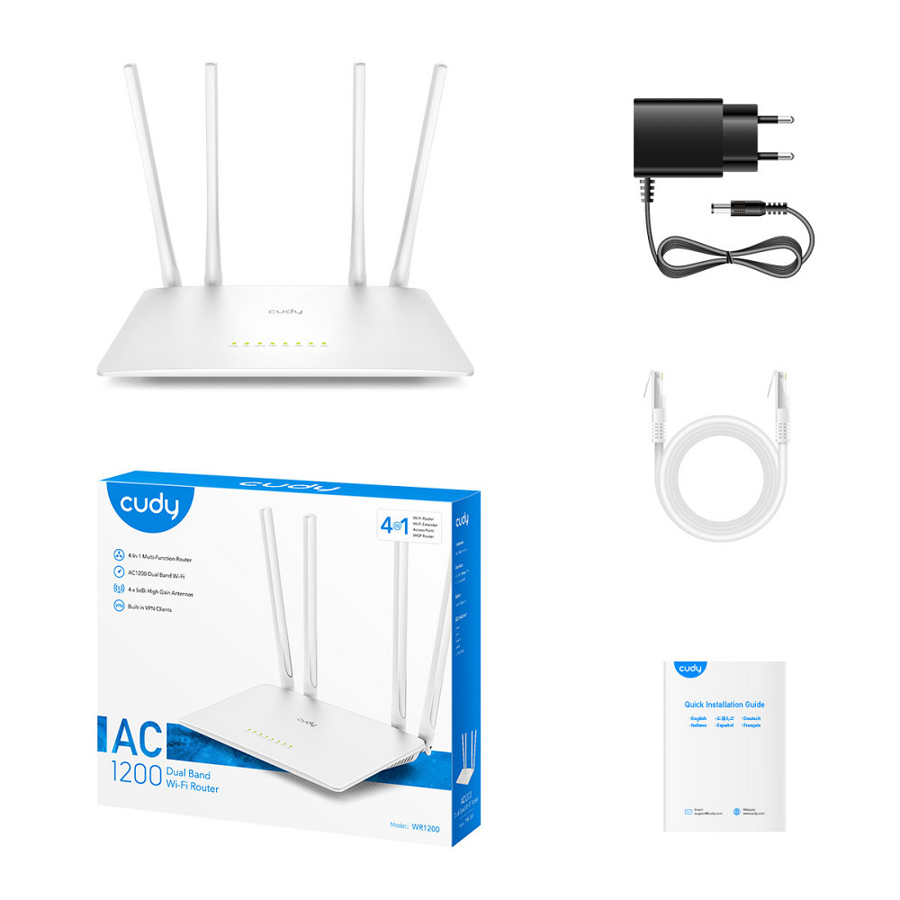 WiFi 5 маршрутизатор Cudy WR1200 дводіапазонний AC1200 (73-00514) Киев - изображение 9