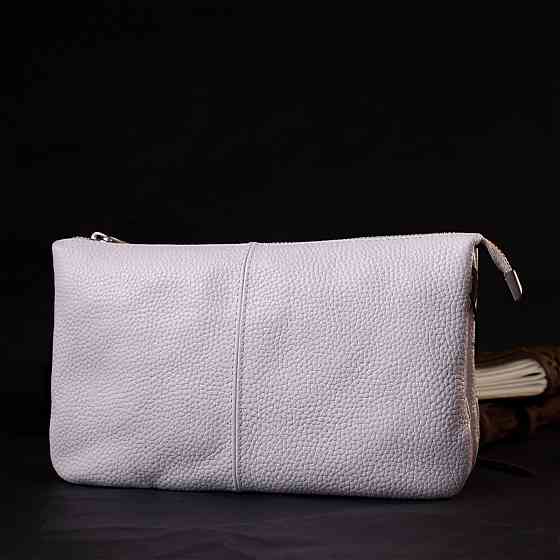 Стильний жіночий клатч із натуральної шкіри GRANDE PELLE 11635 Білий Київ