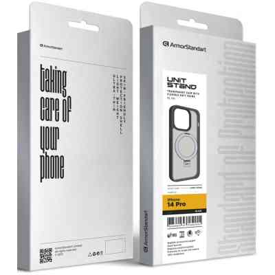 Чехол для мобильного телефона Armorstandart Unit Stand Apple iPhone 14 Pro Black (ARM70560) Винница