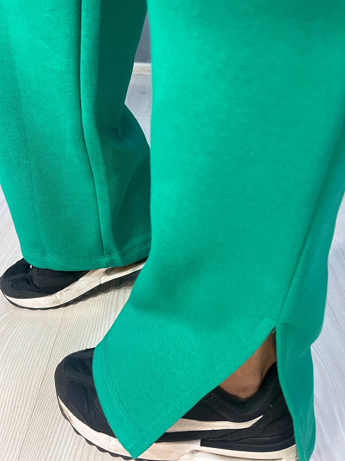 Костюм женский Quzen 472-472 пилот молния брюки палаццо широкие флис зеленый, зеленый, M Киев - изображение 16