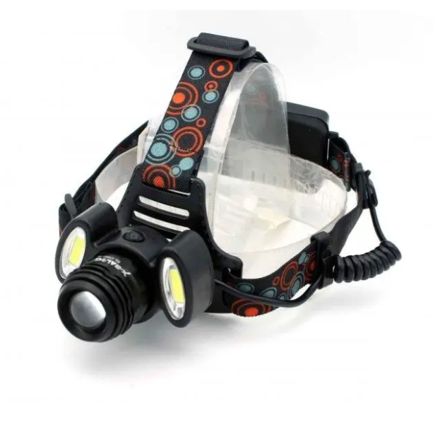 Налобний ліхтар BAILONG BL-C862-T6 з 3 світлодіодами, COB діодом, 4 режимами роботи та регульованим нахилом корпусу Одеса - фото 14