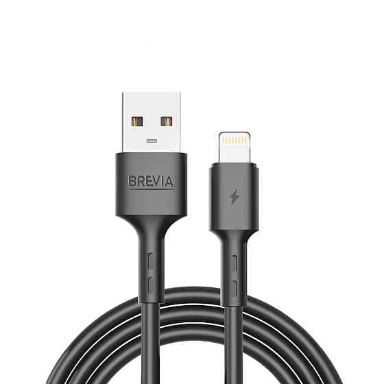 Кабель Brevia USB to Lightning 2,4A 1м, чорний ZIP (51100BULZ1) Львів