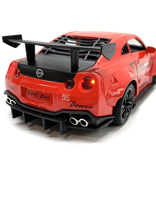 Машинка металева Авто Експерт Nissan Gtr 1:24 світло/звук Червона (GT-1502) Чернигов - изображение 2