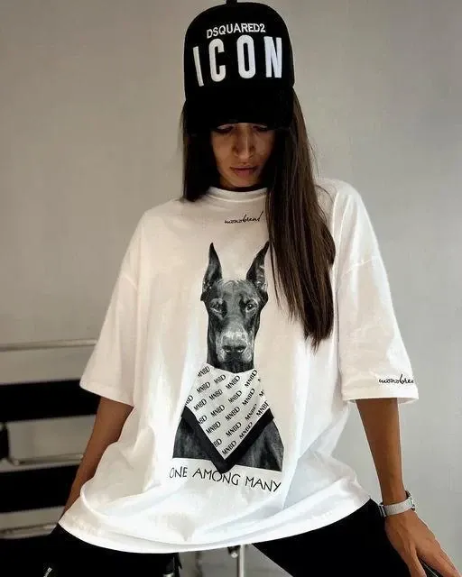 Футболка женская с принтом  42 Белая 2664082057 Днепр - изображение 1