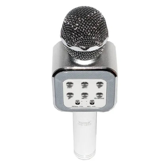 Мікрофон DM Karaoke WS 1818 бездротовий караоке з Bluetooth, підсвіткою, записом та зміною голосу Одеса