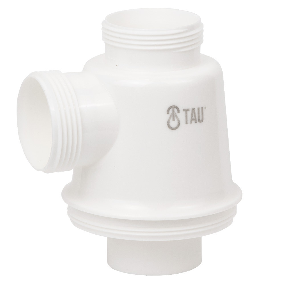 TAU Сифон для кухонной мойки с нержавеющим выпуском 3½" выводом под стир. машину квадратным пер Киев - изображение 6