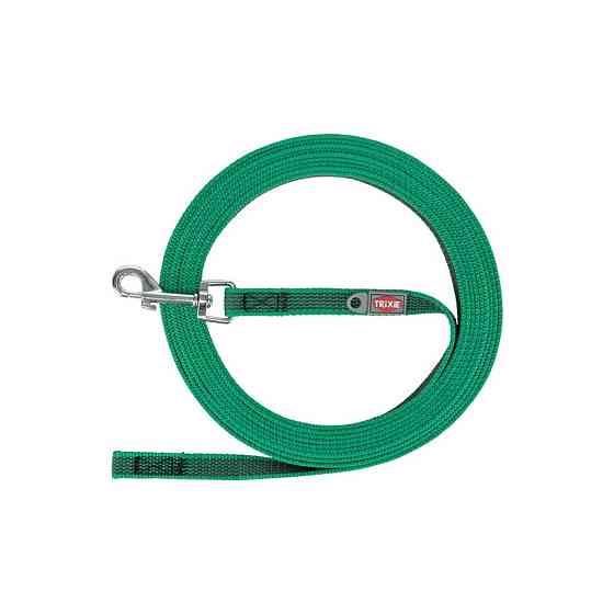 Поводок Trixie Tracking leash для собак прорезиненный S-M 10 м 15 мм зеленый Киев
