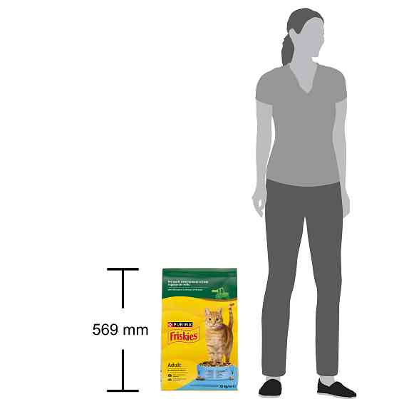 Сухий корм FRISKIES для дорослих котів, з лососем та овочами, 10 кг Київ