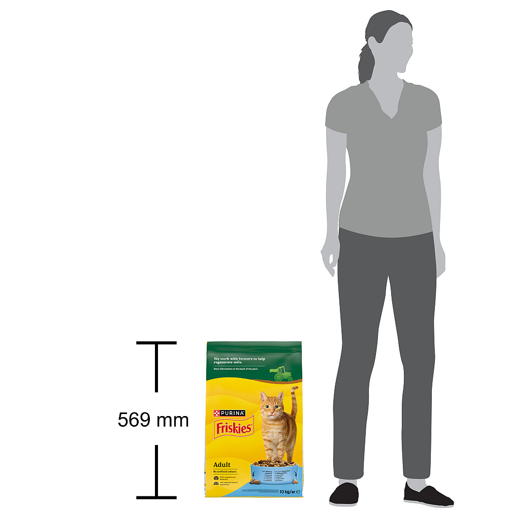 Сухий корм FRISKIES для дорослих котів, з лососем та овочами, 10 кг Київ - фото 5