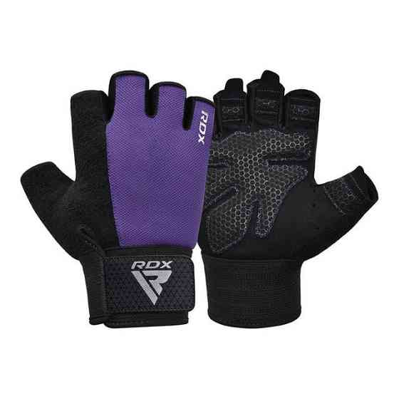 Рукавички для фітнесу RDX W1 Half Purple Plus S Каменское