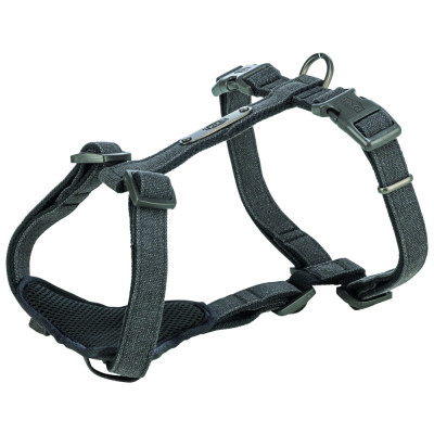 Шлея для собак Trixie CityStyle H-harness Бавовна M–L 52–75 см 20 мм Чорна (4053032682634) Вінниця - фото 1