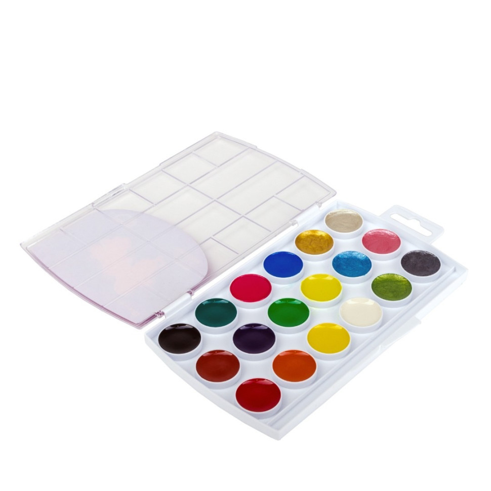 Дитяча акварель "Творчість" 400112, 18 кольорів, медова, без пензля Вінниця - фото 2