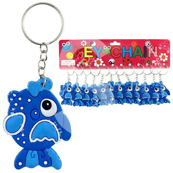 Брелок на ключи резиновый Голубая рыба 12 шт Киев - изображение 1