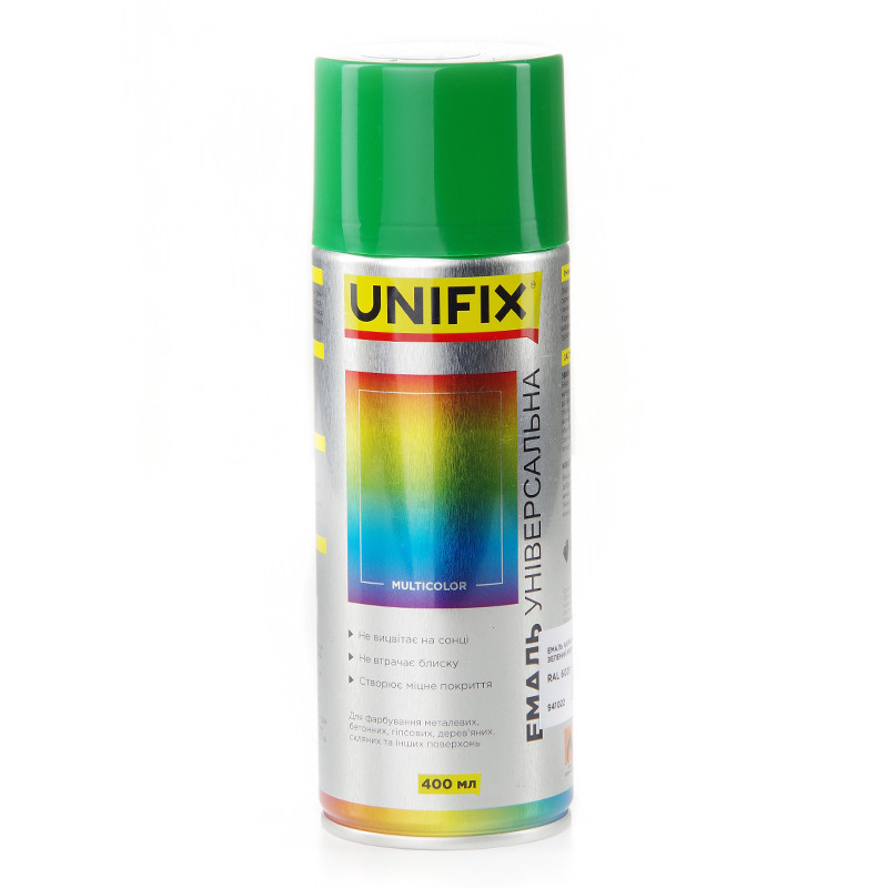 Эмаль акриловая универсальная RAL 6029 Зеленый мятный гл. 400мл UNIFIX Ровно - изображение 2